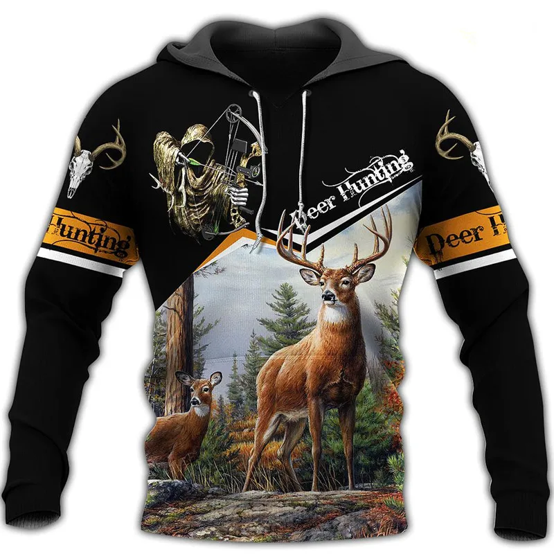 

Deer Hunting 3D All Over Printed Hoodie Autumn Winter Casual Sweatshirt Unisex Fashion Zip Jackets Z066