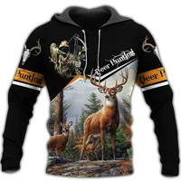 deer hunting 3d all over printed hoodie autumn winter casual sweatshirt unisex fashion zip jackets z066
