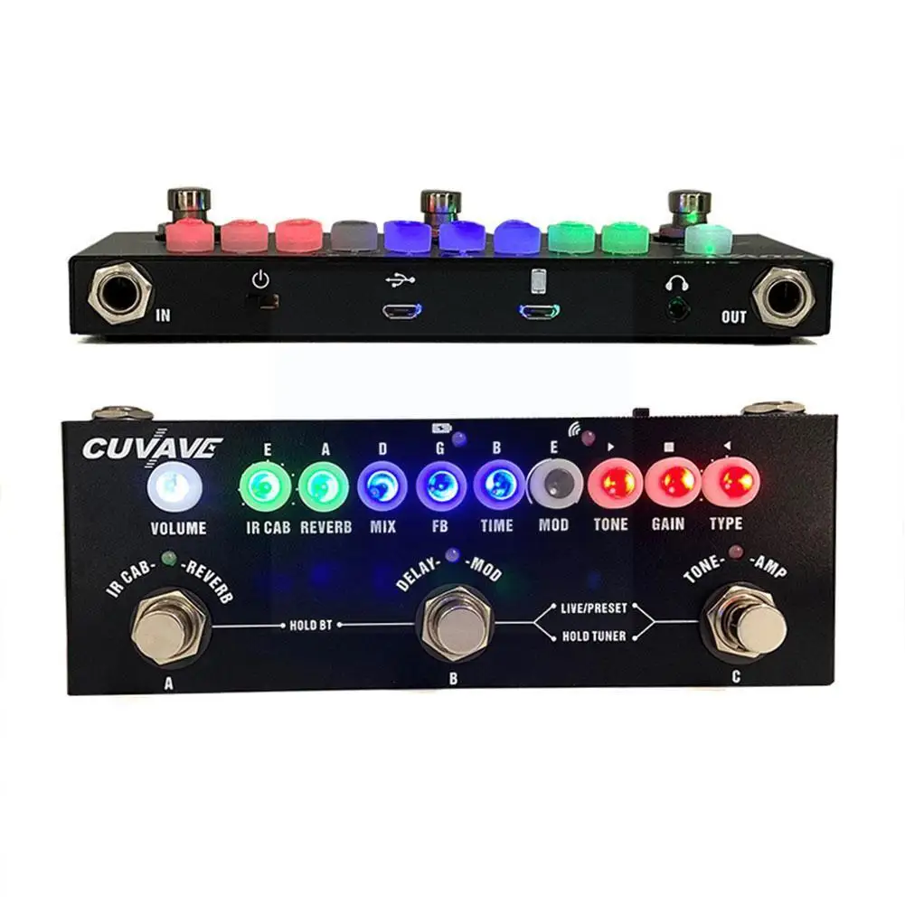 

Rechargeable Guitar Effect Unit Single Combination Effect Pedal Electric Guitar Accessories Metal for Electronic Components R0R9