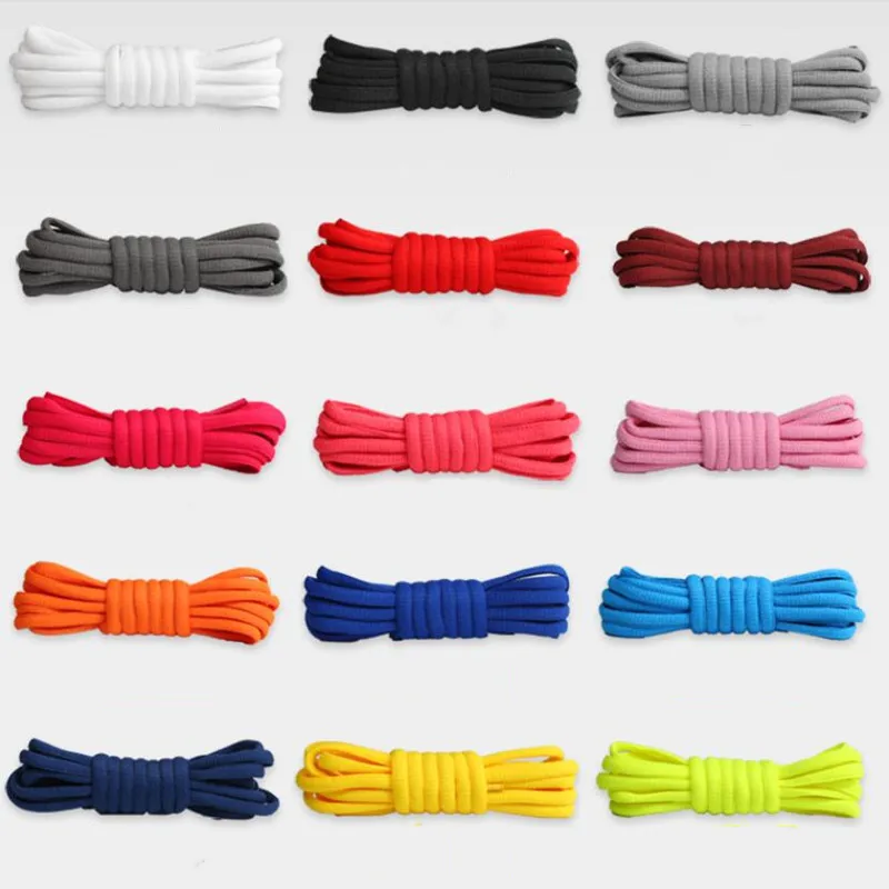 50 Pairs Oval Shoelace Shoe Ropes Polyester Shoe Lace for Sneakers 100cm/120cm/140cm/160cm/180cm Sports Shoes Lace