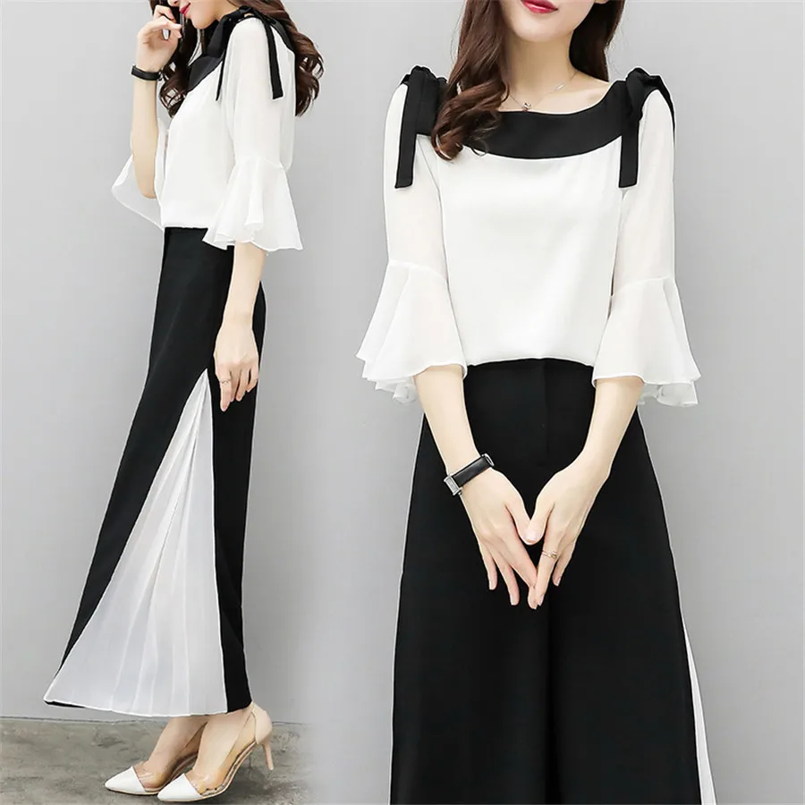 Летняя Новинка 2020 модные женские шифоновые брюки большого размера с коротким