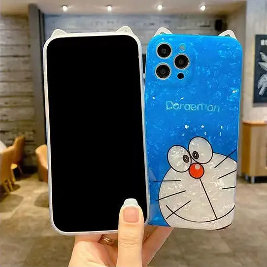 

Doraemon cute silicone mobile phone case is suitable for iPhone X/XR/XS/XSMAX/11/12PRO/12 mobile phone couple protection case