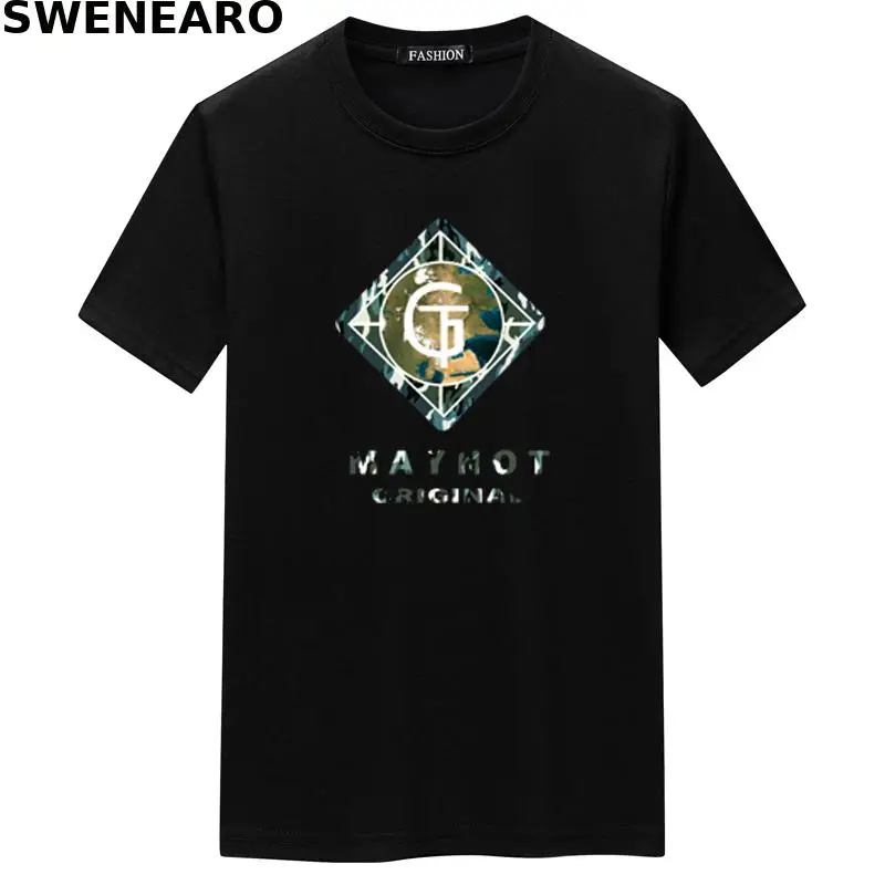 

SWENEARO 2021 new summer Xingyue GT print T-shirt men's casual O-neck short-sleeved brand T-shirt men's breathable T-shirt men