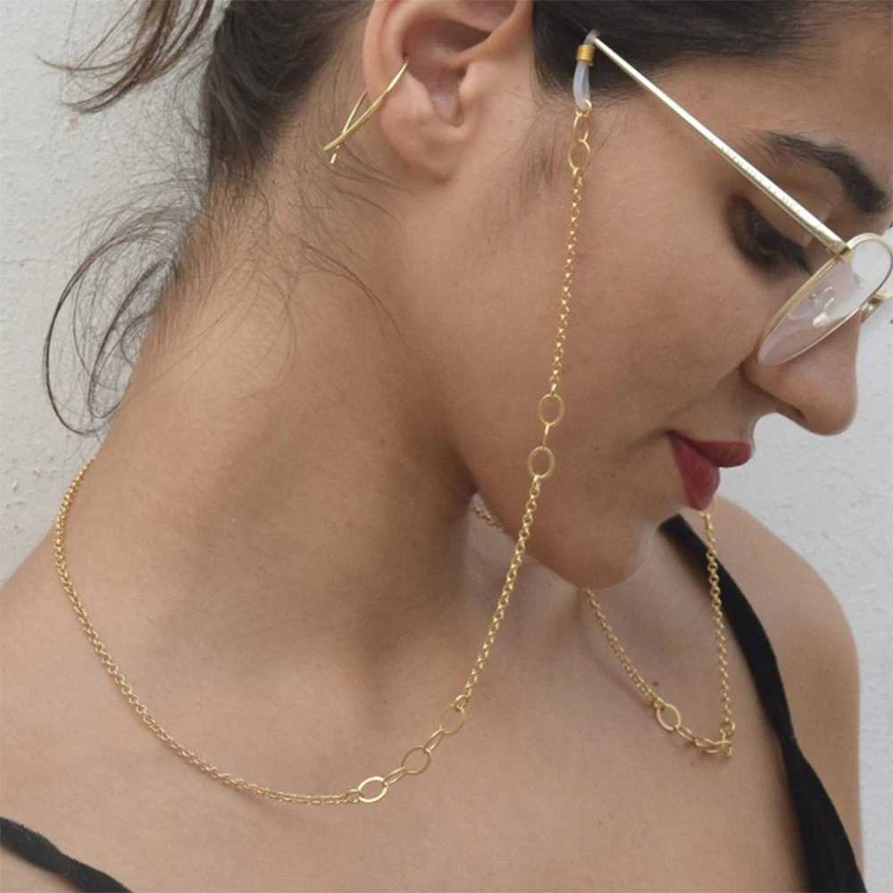 Ожерелье цепочка в стиле панк для женщин и мужчин металлическая круглая