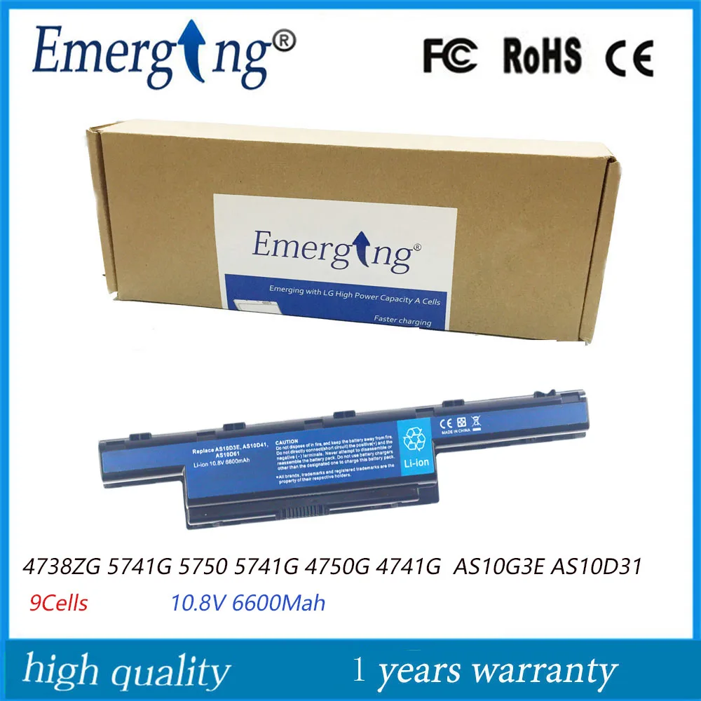 Аккумулятор для ноутбука Acer 4738ZG 5741G 5750G 4750G 4741G AS10G3E AS10D31 AS10D41 AS10D51 AS10D61 9 ячеек |