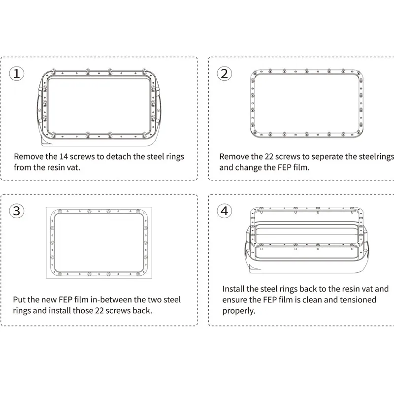 

FEP Film For Photon Mono X Resin 3D Printer Part 260*165*0.15mm SLA/LCD FEP Sheets 0.15mm FEP Film For 8.9 inch Lcd