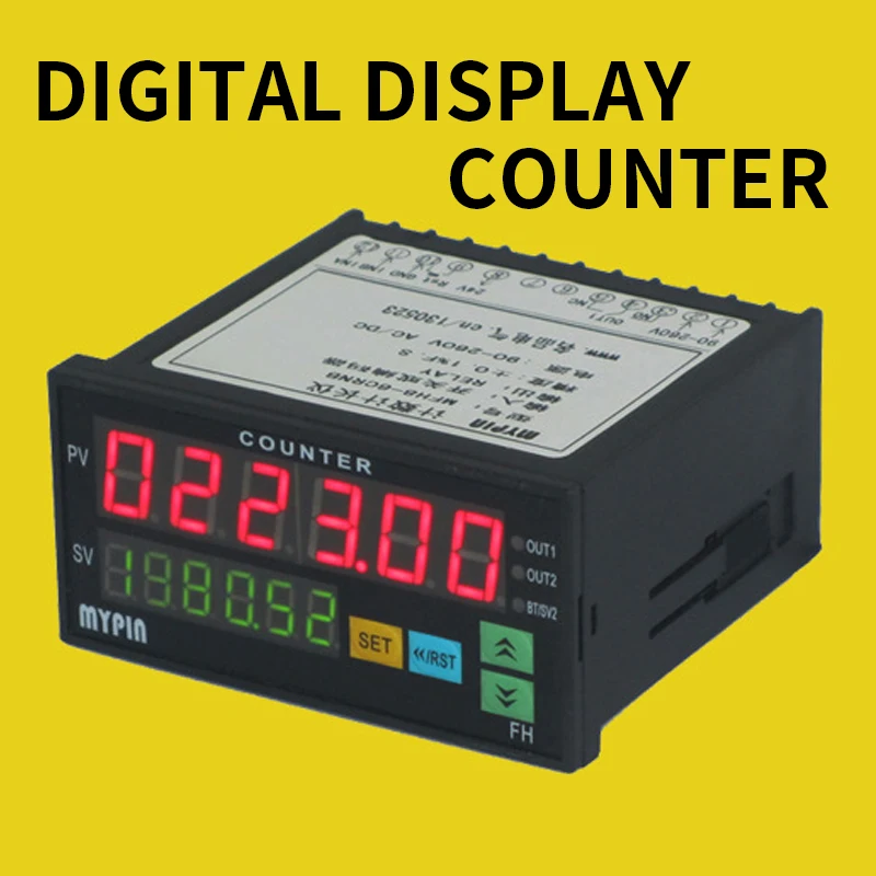 

1 шт. FH8-6CRNB интеллигентая (ый) двойной счетчик цифрового дисплея 6-значный цифровой счетчик автоматические оповещения о циклах интеллигентая...