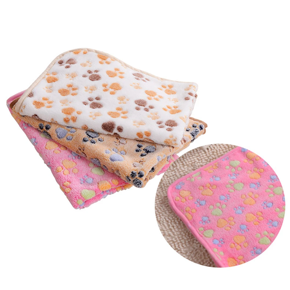 1 шт. фланелевые коврики для собак с принтом лап | Дом и сад