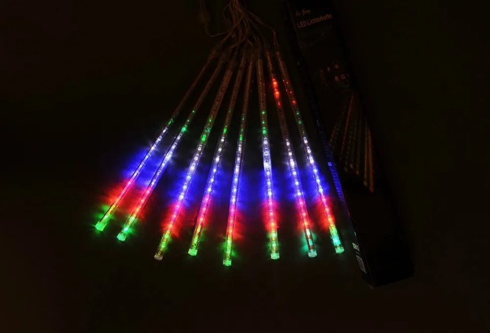 Водонепроницаемый светодиодный светильник метеоритный дождь 20 см 30 8 трубок 100-240