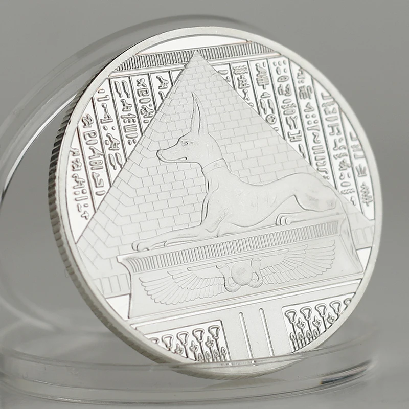 Серебряное покрытие защита смерти Египта монета анубис копия монет Египетский