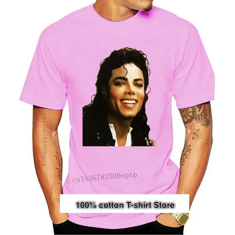 

Camiseta de Michael Jackson Smile para hombre, retrato Original, nueva