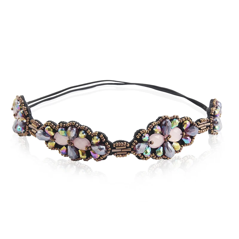 Ручная работа геометрические эффектные повязки для женщин эластичные резиновые головные уборы лучшие