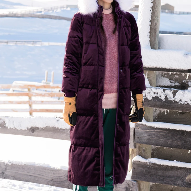 INMAN зимний женский теплый меховой воротник с капюшоном ветронепроницаемый