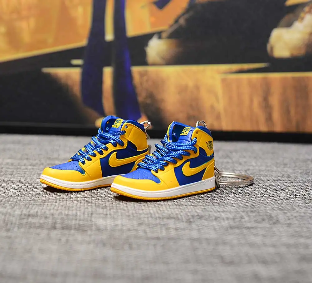 a pair w metal ring Дропшиппинг тапки обуви брелок 1 3D мини-кроссовки "OW CHICAGO" Спортивная обувь тапки брелки - Цвет: a pair w metal ring