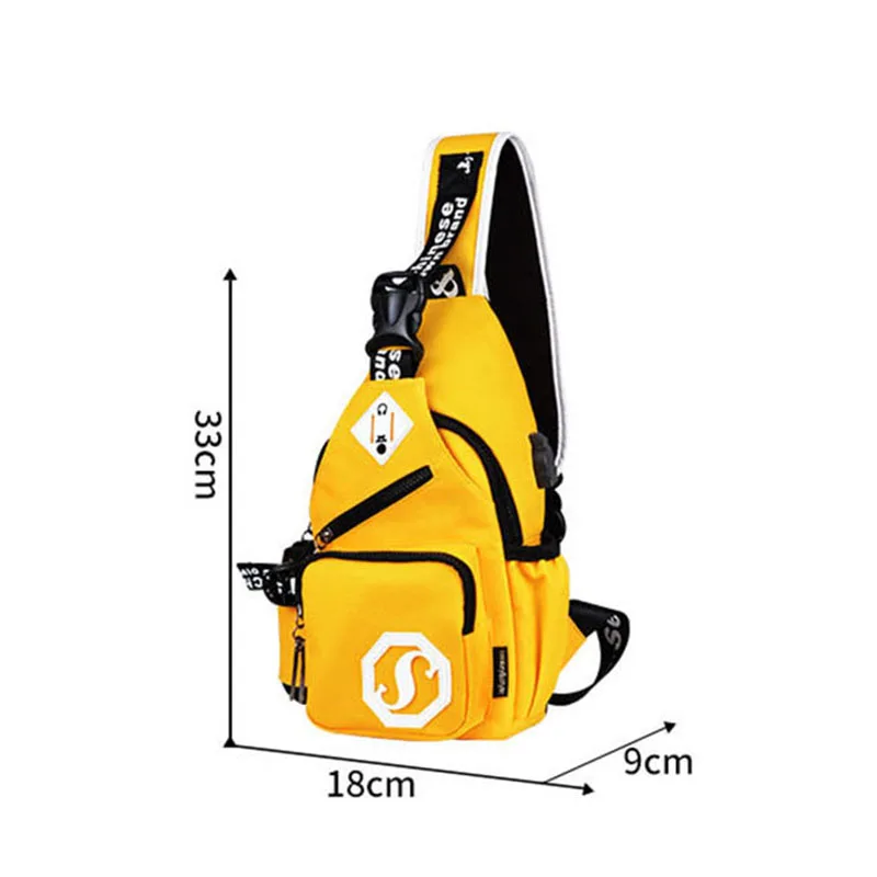 

Waterproof Men's Chest Bag High Quality Oxford Shoulder Bags Male Bolsa Large Capacity Charge Chest Bags Multifunction for Man