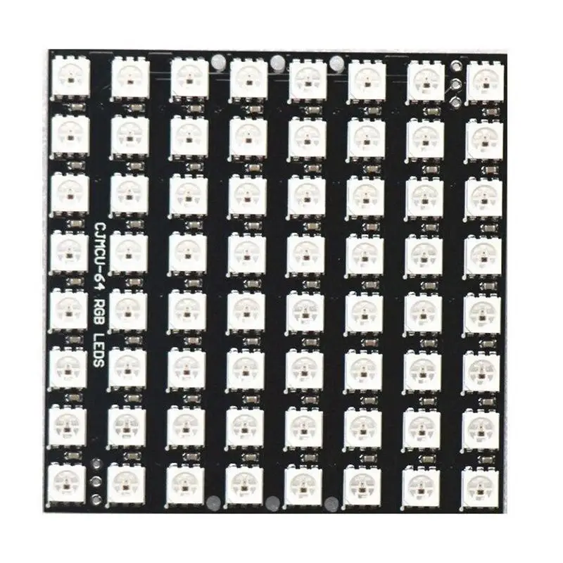 Новое поступление 1 шт. WS2812B 8x8 64-разрядный полноцветный 5050 RGB светодиодный
