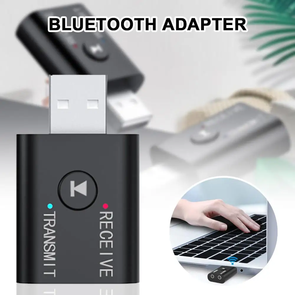 Bluetooth5.0 Adapter Transmitter and Receiver for TV to Wireless Headphone Speaker with AUX Interface | Электроника
