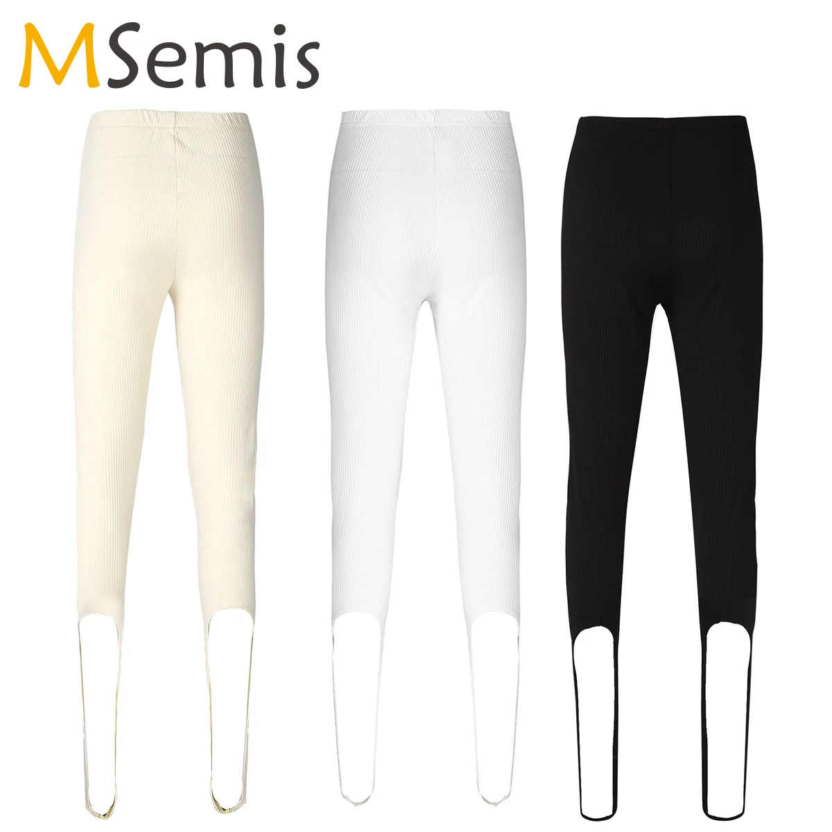 

Women Knit Solid High Slit Legging Pants Streetwear Party High Waist Trousers
