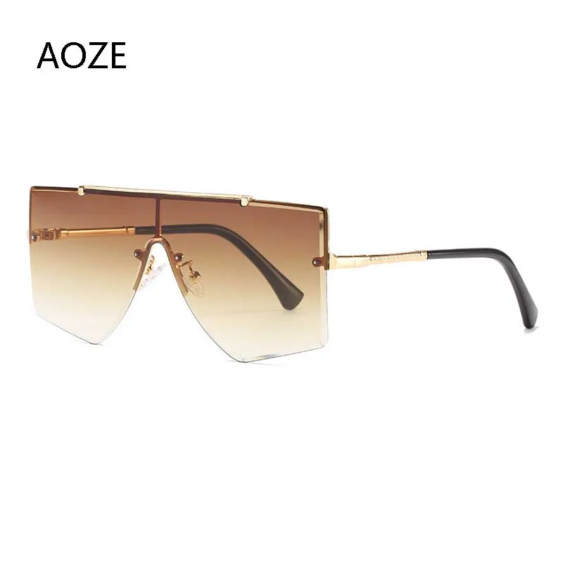 

2020 Fashion Luxury Brand Designer Oversized Siamese Sunglasses Men Vintage Shield Cool women sunglasses lunette de soleil femme