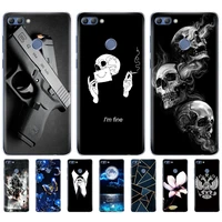 cover phone case for huawei y9 2018 soft tpu silicon back cover 360 full protective printing transparent clear coque