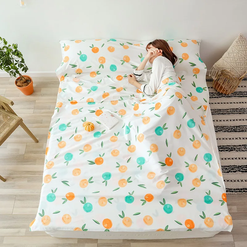 Портативный хлопковый спальный мешок для отеля улицы и путешествий студентов