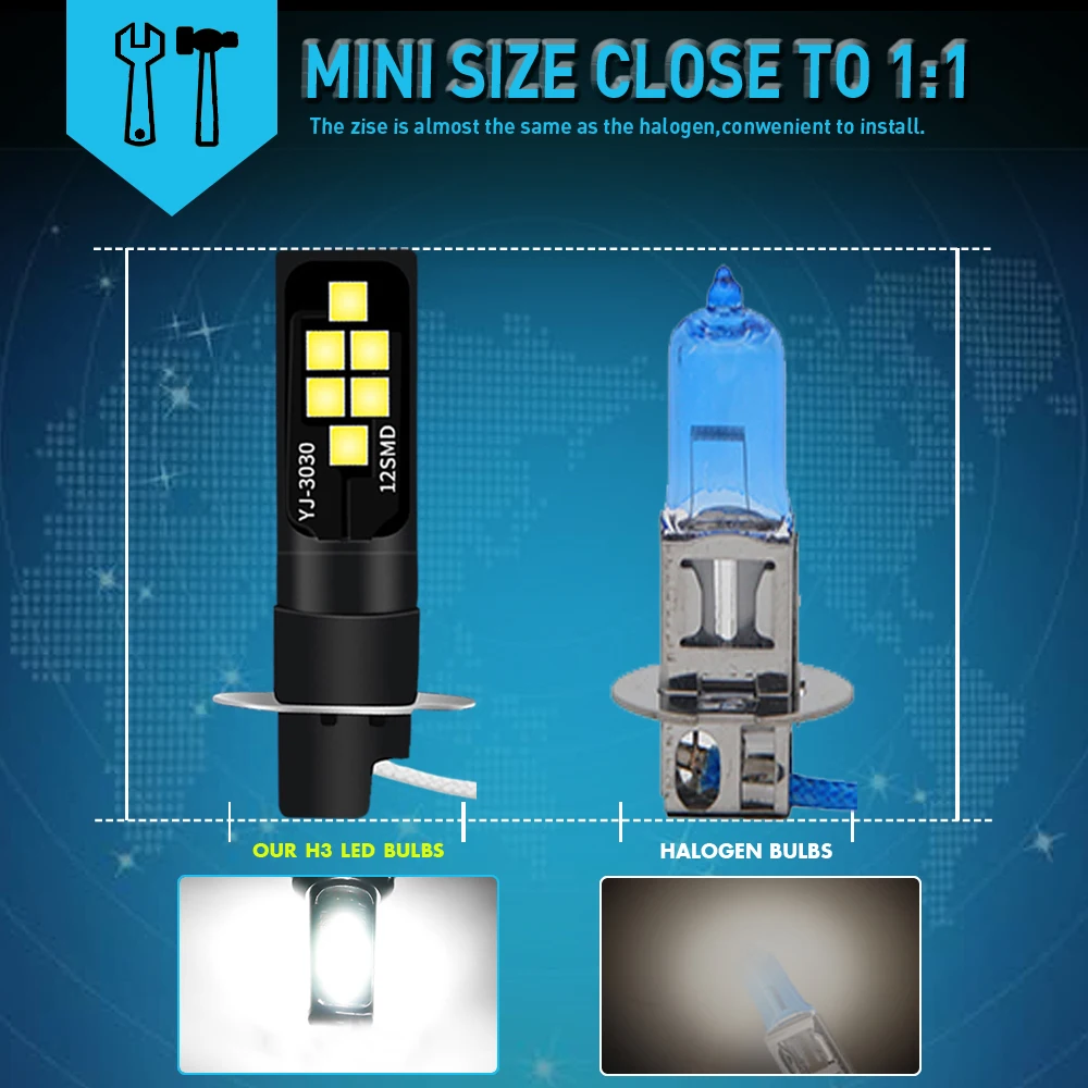 Передние и задние противотуманные фары 3030SMD 2 шт. | Автомобили мотоциклы