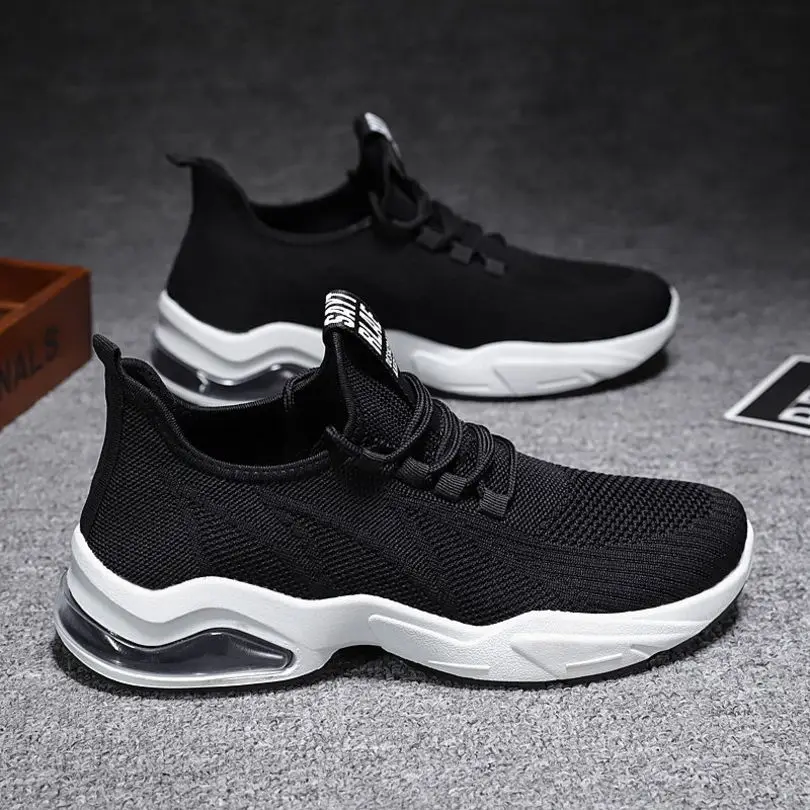 

Mens Running Shoes Spring and Summer New Lace Up Soft Sole Comfortable Flying Air Cushion Men's Shoes P25 New