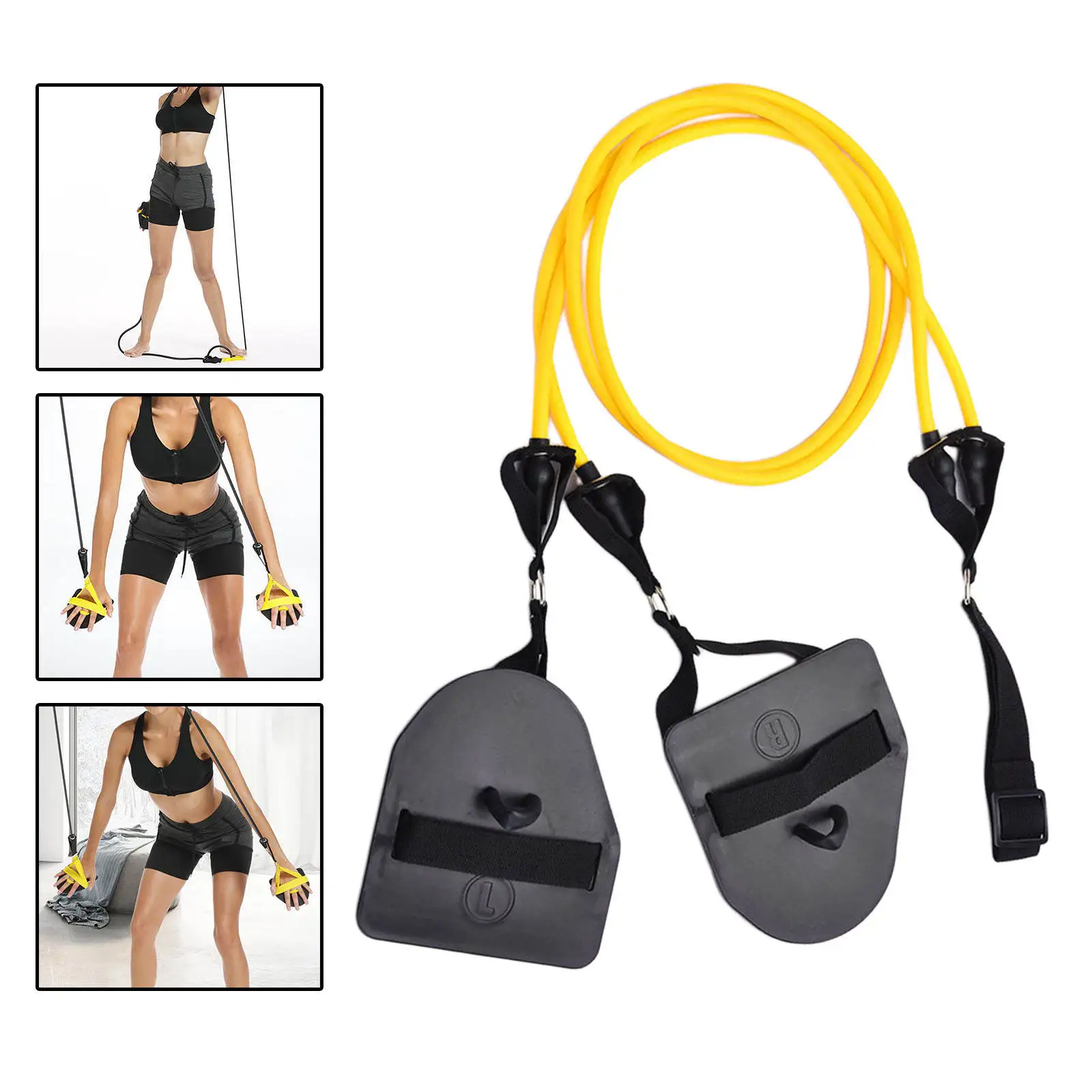 Arm Strength Trainer Resistance Bands Swimming Freestyle Exercise Paddle Workout Band | Спорт и развлечения