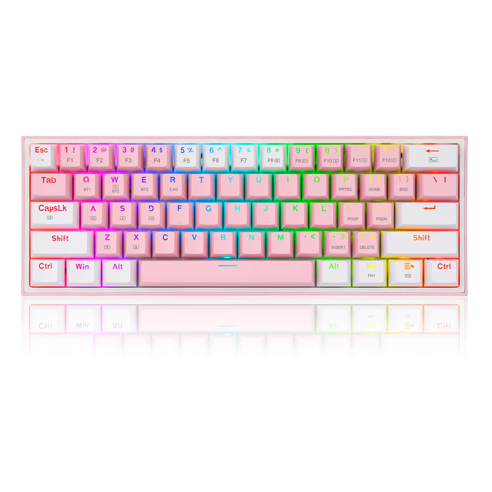 

Механическая клавиатура Redragon Fizz Pro K616 с RGB-подсветкой, 2,4G/Bluetooth/проводная, 61 клавиша