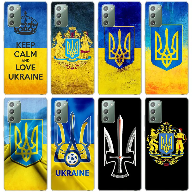 ukraine flag national emblem soft case for samsung galaxy note 20 ultra 10 9 s20 fe s10 lite s10e s9 s8 plus silicone cover free global shipping