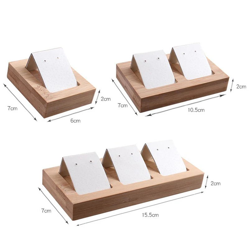 

Display Organizer Case Wood Earring Storage Card Holder W/ Tray For Jewelry Accessory Display Jewelry Ring Necklace