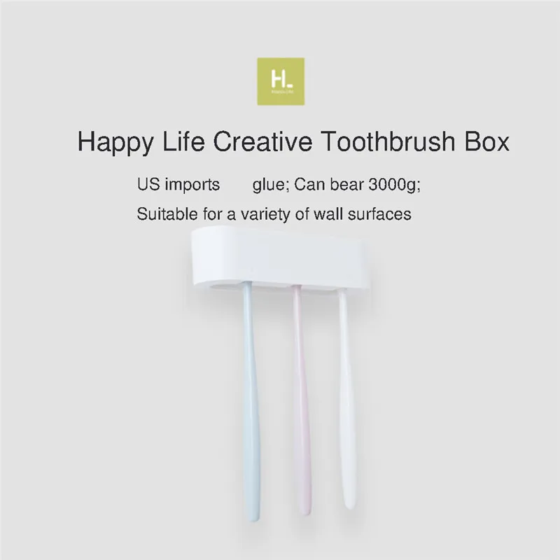 Xiaomi Happy Life органайзер для хранения ванной комнаты держатель для зубной щетки настенный держатель для ванной комнаты подставка клейкая продукция для ванной комнаты