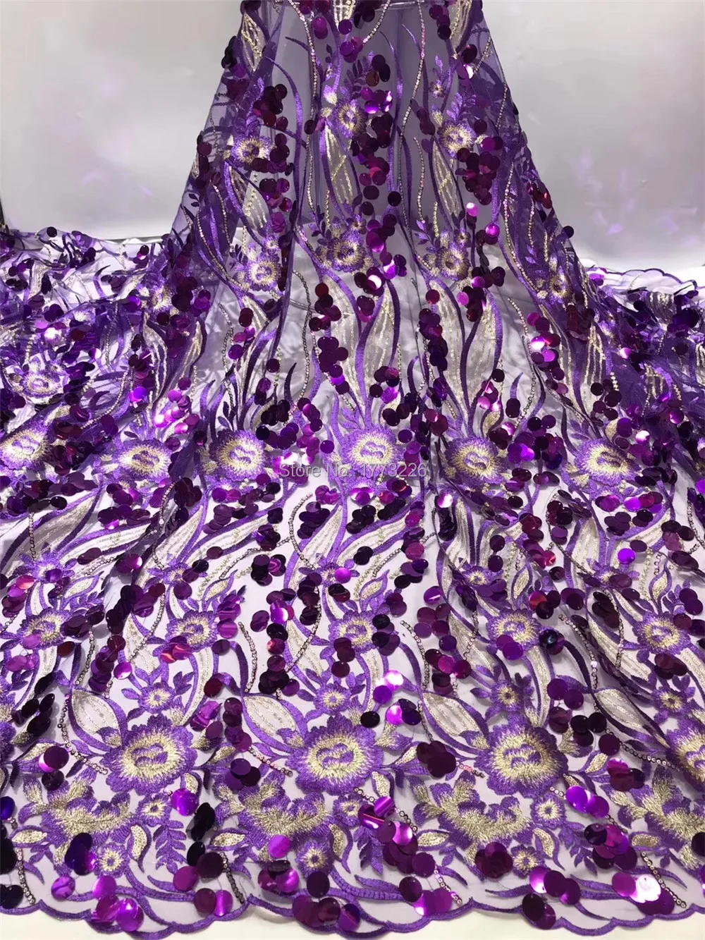 Новый дизайн с большими блестками высокое качество 2019 тюль блестки французская