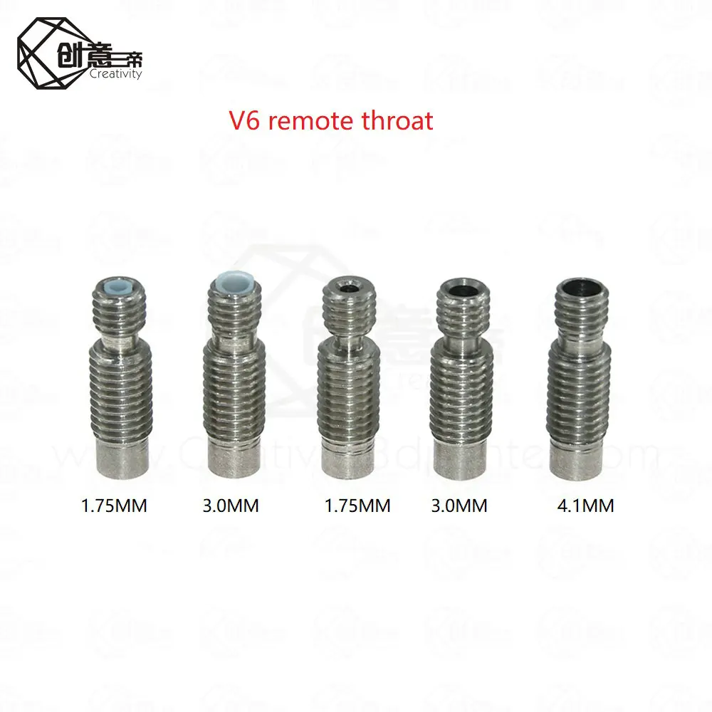3D V6 Bowden прямой Тепловой разрыв Hotend Throat Нержавеющая сталь полностью Металлическая