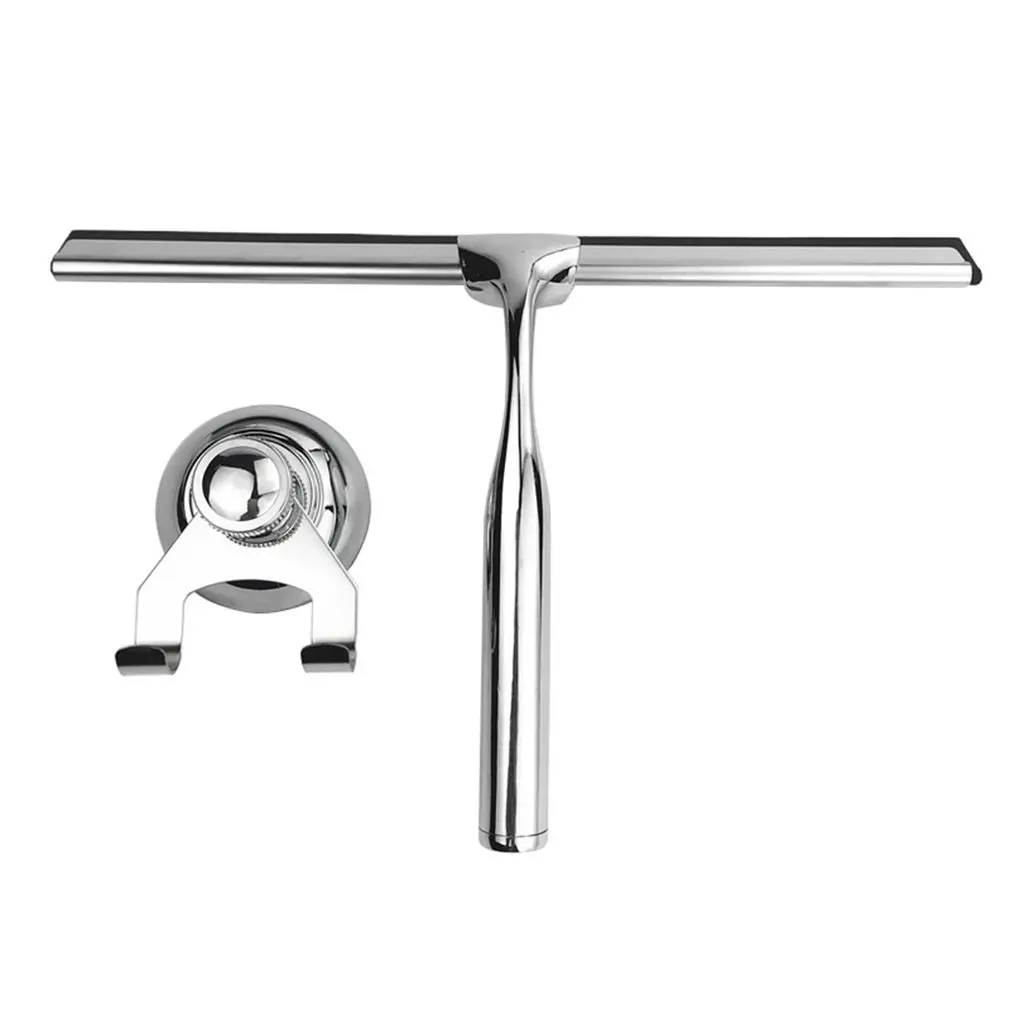 

Glass Window Squeegee Cleaner Car Windshield Cleaning Shower Bathroom Mirror Rubber Wiper With Suction Hook Water Vapor Removal