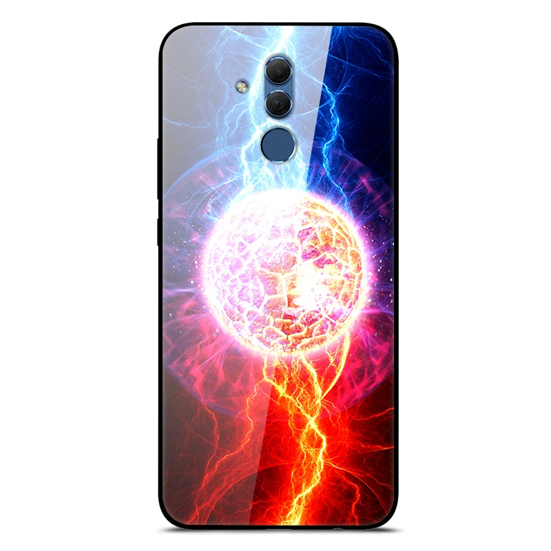 Mate 20 Lite чехол для huawei mate 20 Lite чехол s 6,3 силиконовый бампер из закаленного стекла+ Жесткая задняя крышка из поликарбоната чехол для телефона s Coque - Цвет: 45