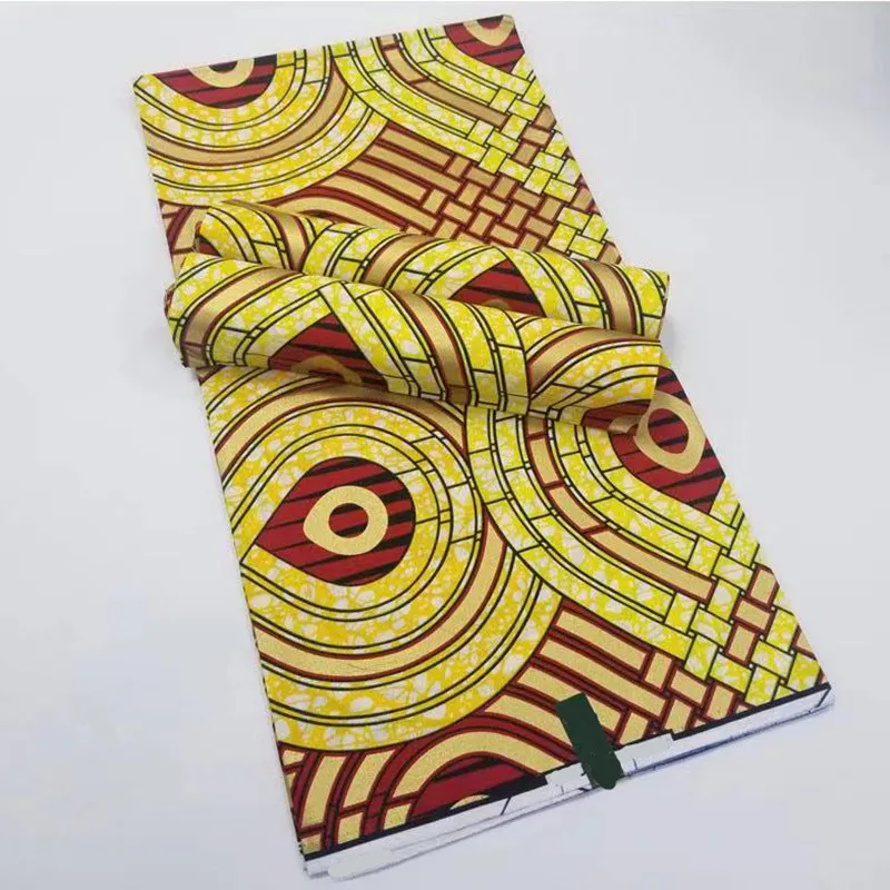 

2021 Wholesale And Retail Price African Golden Wax Fabrics High Quality Nigeria Golden Ankara Printed Wax Materials 6 Yards/F2-6