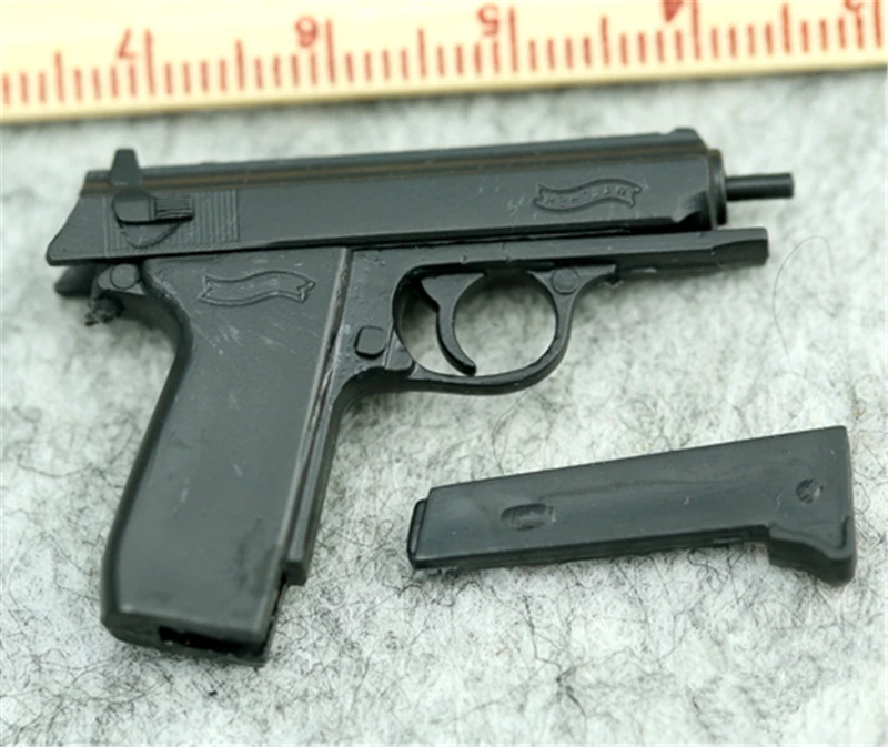 

1/6 Scale 4D PPK Pistol Model Soldier Accessory Weapon Gun Simple Model for 12" Action Figure Accessories Collections Fans DIY