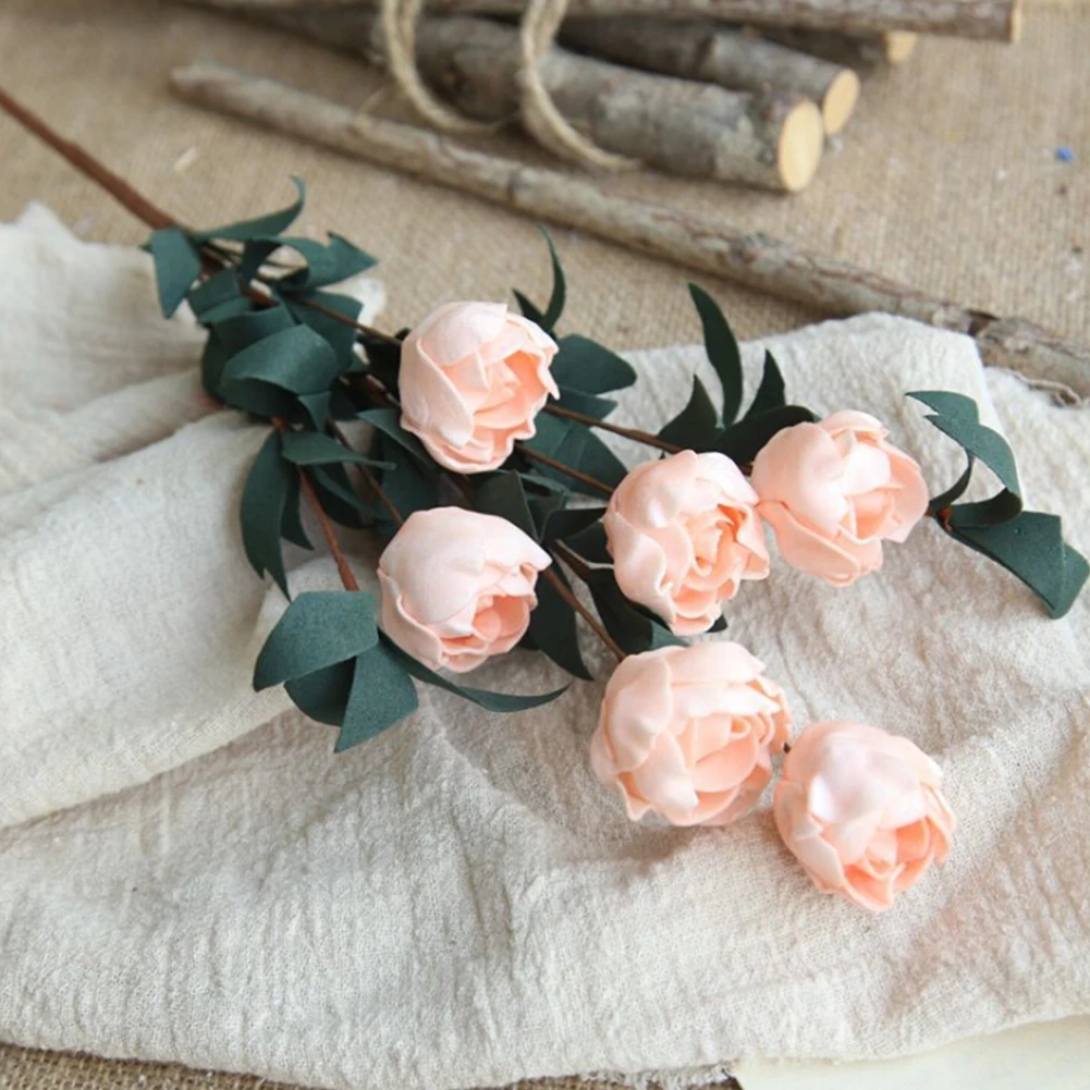 1 шт. искусственный цветок роза яркое моделирование цветы для сада сделай сам