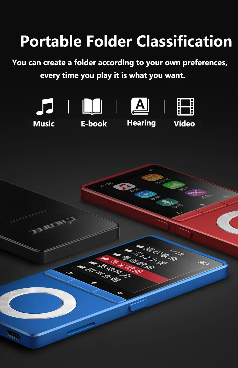Новое обновление Bluetooth MP3-плеер 8 Гб металлический музыкальный плеер без потерь сенсорный экран с FM, запись, электронная книга Поддержка TF карты до 64 ГБ