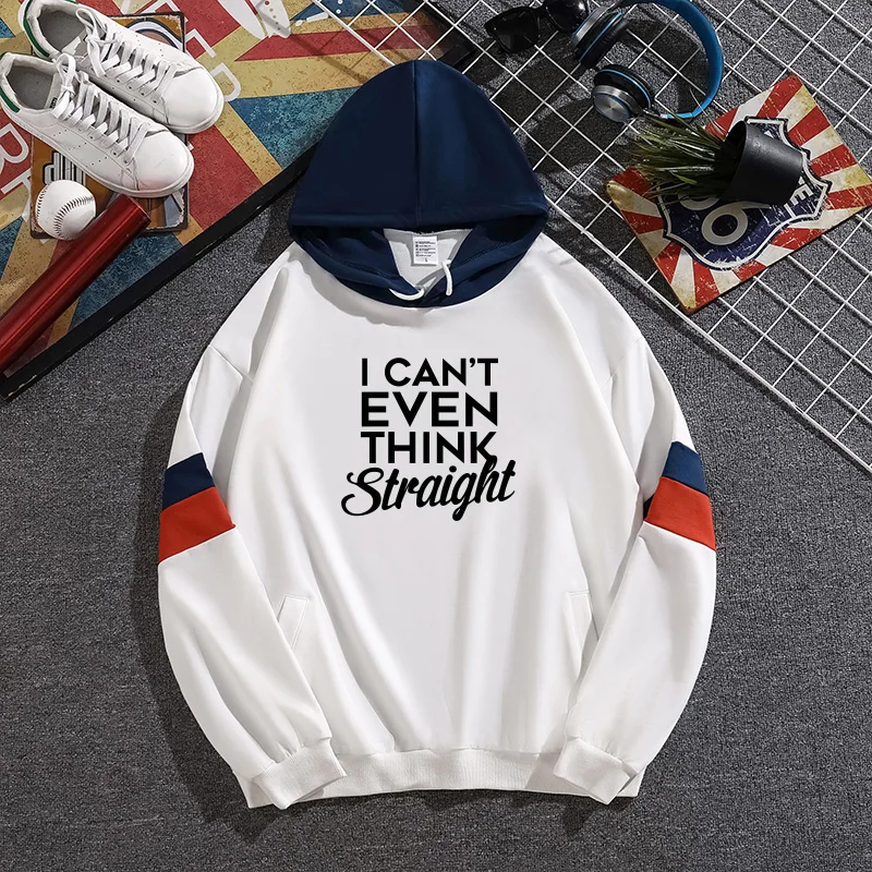 

I Can'T Even Think Straight Gay Pride Hoodies Women Men Humor Long Sleeve Lesbian Bi LGBT Sweatshirts Funny Top Clothes Oversize