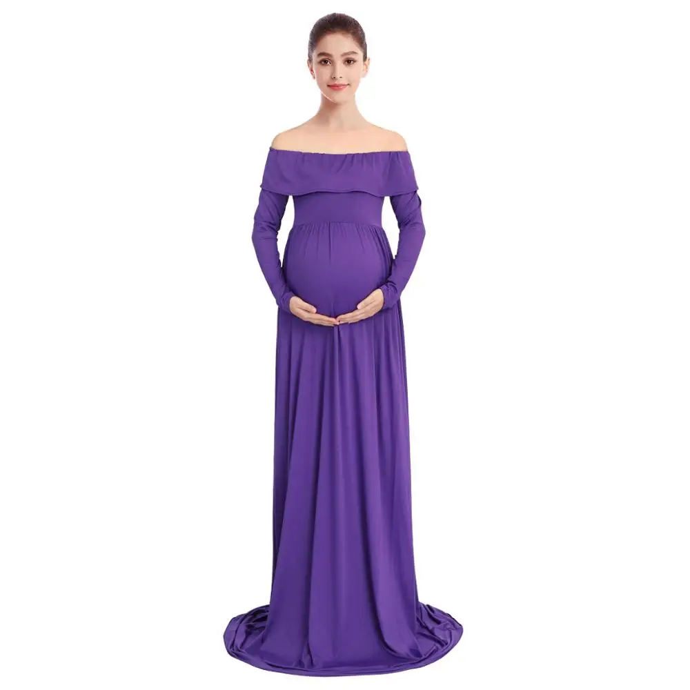 Платье для беременных с длинным рукавом Макси длинное платье женские костюмы