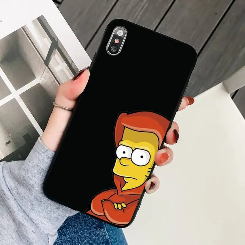 

Homer J. Simpson Phone Case Black For IphoneX XS 11 12 11/12Pro Max 5 5s SE 6 6s 7 8 Plus SE2020 Cases