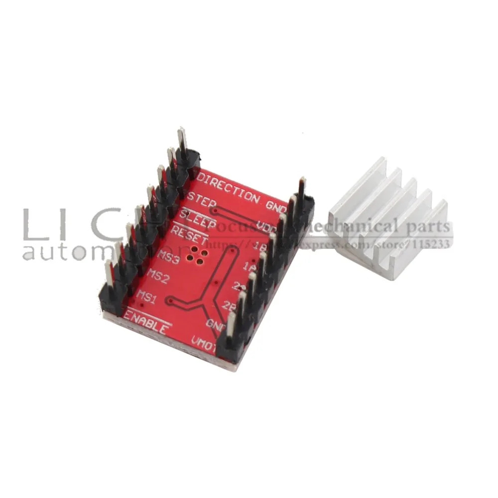 Новый шаговый двигатель Reprap Драйвер A4988 Stappenmotor модуль драйвера met радиатор для 3D