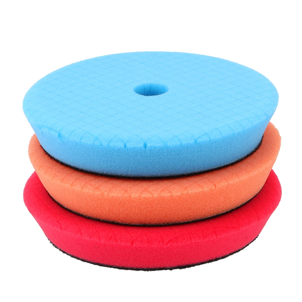 

5Pieces/set 6 Inch Car Polish Buffing Pad Car Polishing Kit Sponge Foam Pads Abrasive Disc Bevel Edge Design Waxing Sponge