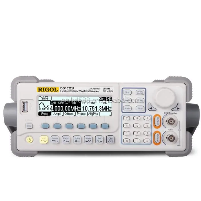 

DG1022U Signal Generator Function Arbitrary Waveform Function Generator 25MHZ 2 Output Channels 5 Standard Waveforms