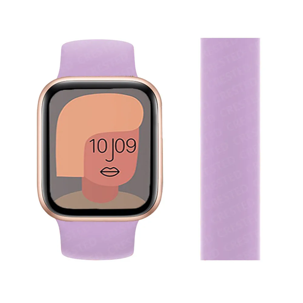 

Silicone belt for Apple Watch Band 44mm 42mm 38mm 40mm Elastic solo loop watchband bracelet Apple watch serie 6 5/4/3/SE strap