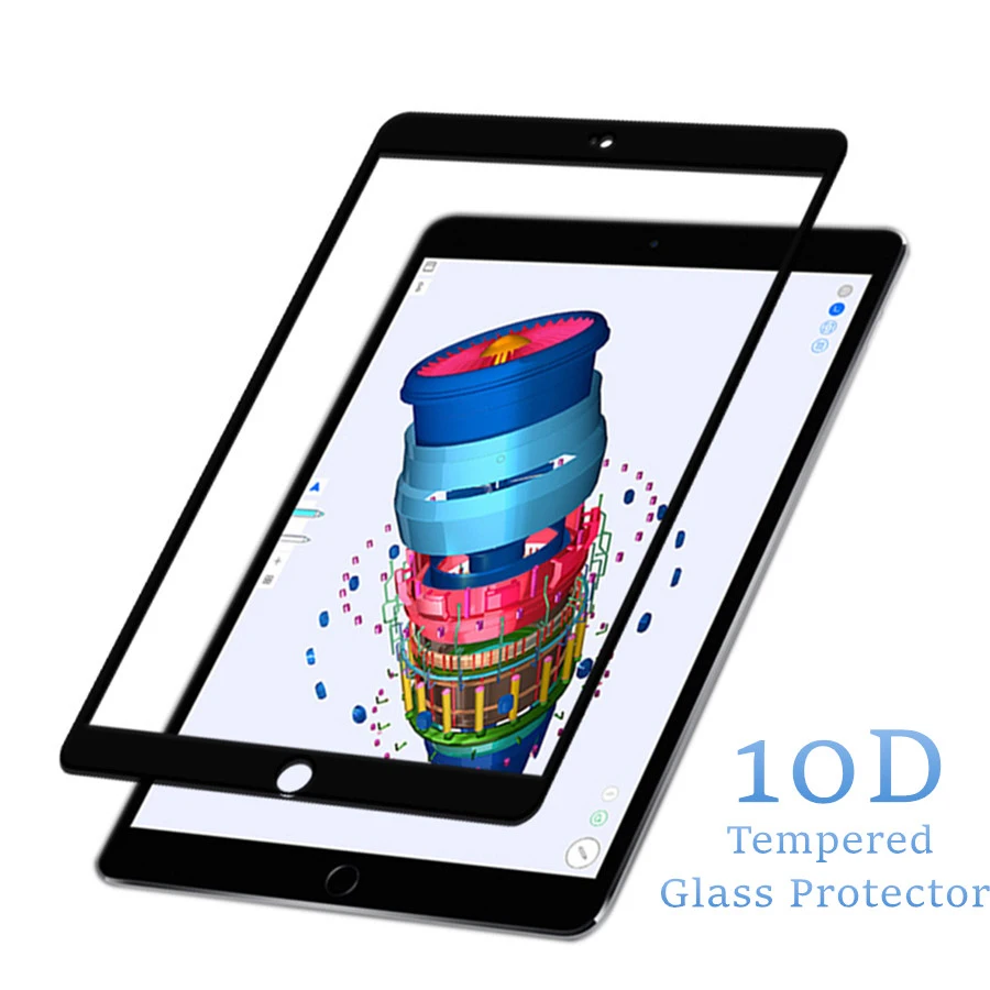 10D полное покрытие черный для iPad Mini 5 4 7 9 ''закаленное стекло Защита экрана Apple