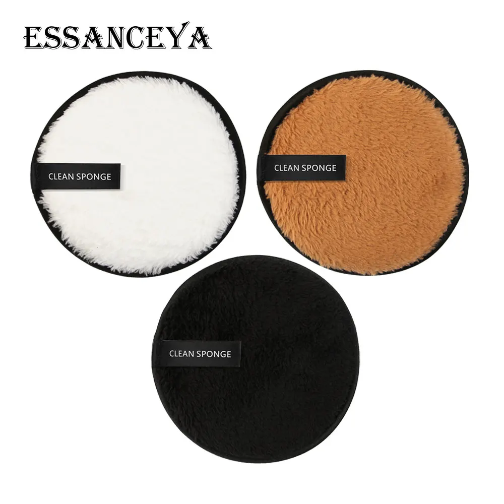 3PCS Mix ESSANCEYA 1/3Pcs макияж спонж для снятия мягкий полотенчатая ткань микрофибра колодки Уход за кожей лица Очищение Многоразовые моющиеся салфетки колодки естественный жидкость для снятия - Цвет: 3PCS Mix