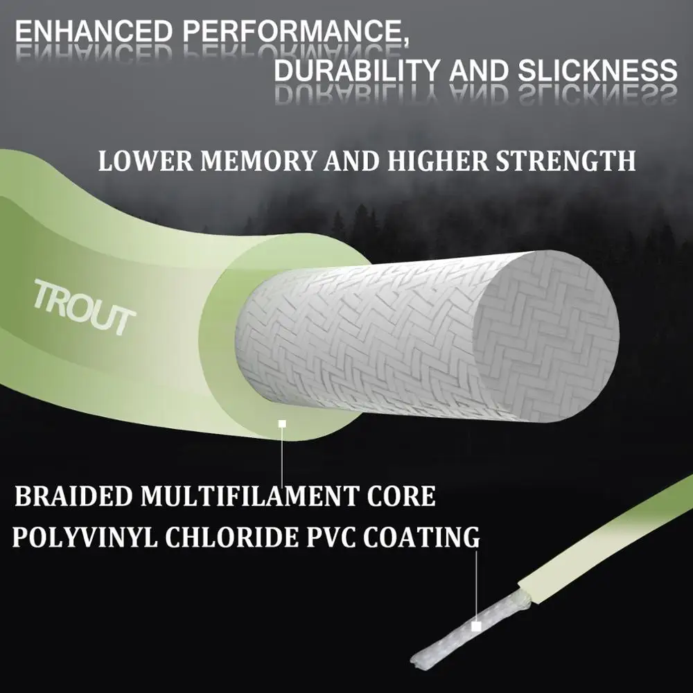 Максимальная ловля 90FT 4 6WT реальная форель летающая леска вес двойные цвета с